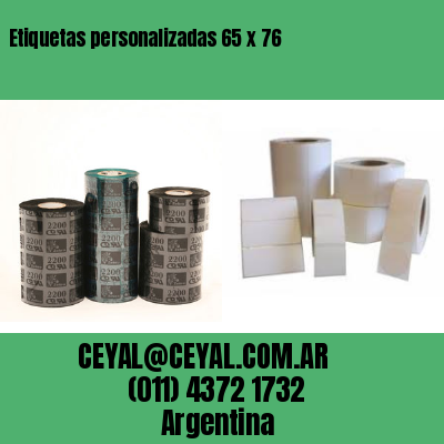 Etiquetas personalizadas 65 x 76