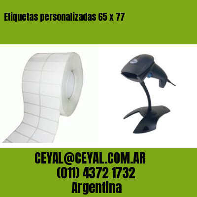 Etiquetas personalizadas 65 x 77
