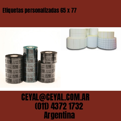 Etiquetas personalizadas 65 x 77