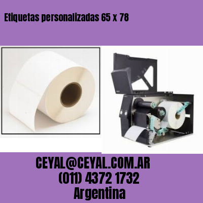 Etiquetas personalizadas 65 x 78