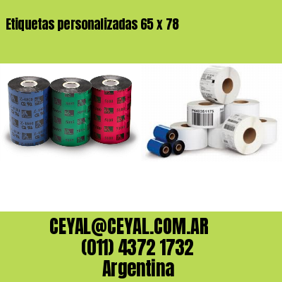 Etiquetas personalizadas 65 x 78