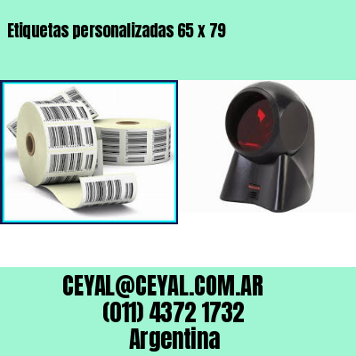 Etiquetas personalizadas 65 x 79