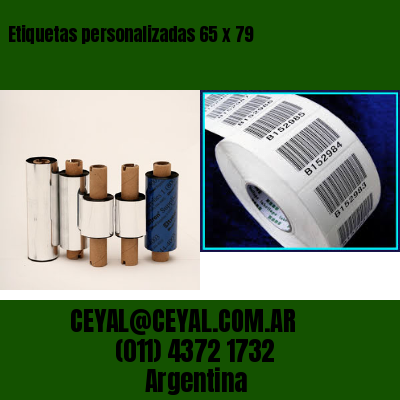 Etiquetas personalizadas 65 x 79