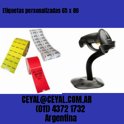 Etiquetas personalizadas 65 x 80
