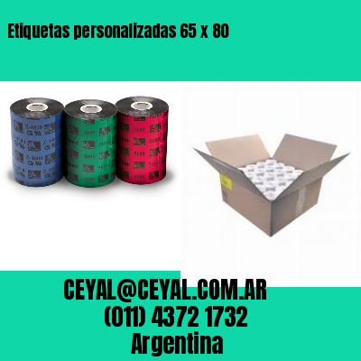 Etiquetas personalizadas 65 x 80