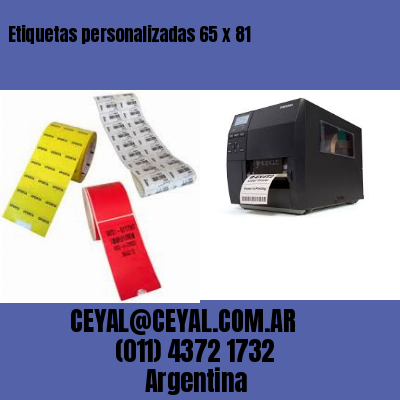 Etiquetas personalizadas 65 x 81