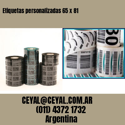 Etiquetas personalizadas 65 x 81