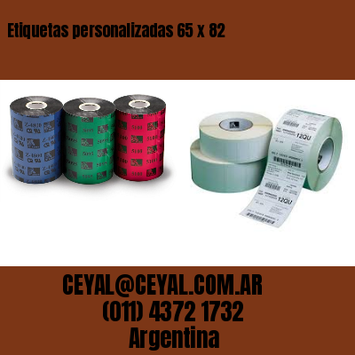 Etiquetas personalizadas 65 x 82