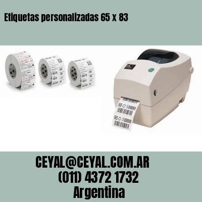 Etiquetas personalizadas 65 x 83