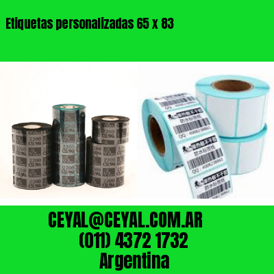 Etiquetas personalizadas 65 x 83