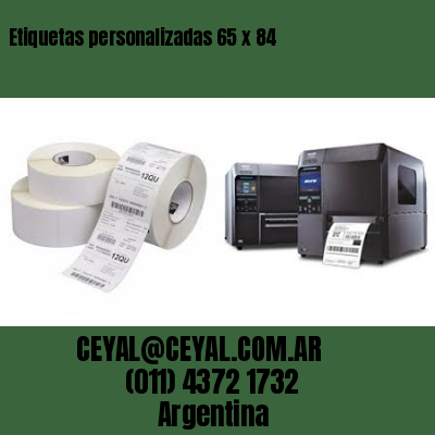 Etiquetas personalizadas 65 x 84