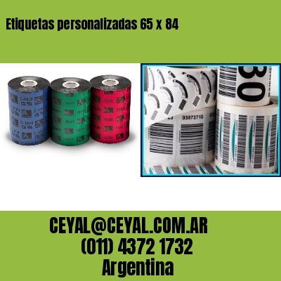 Etiquetas personalizadas 65 x 84