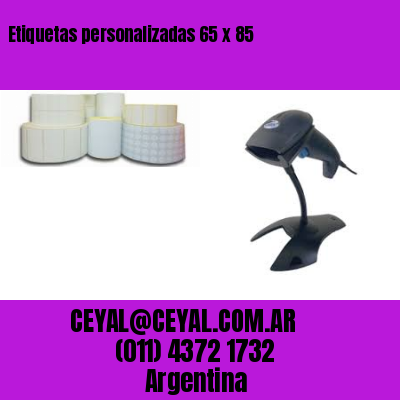 Etiquetas personalizadas 65 x 85