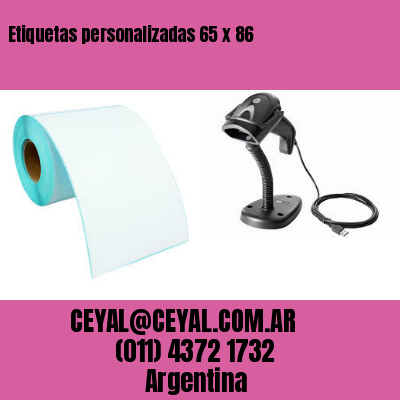 Etiquetas personalizadas 65 x 86