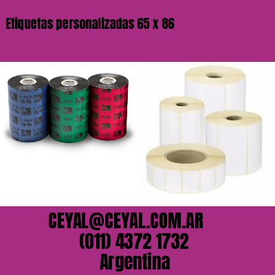 Etiquetas personalizadas 65 x 86