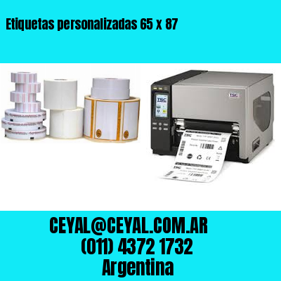 Etiquetas personalizadas 65 x 87