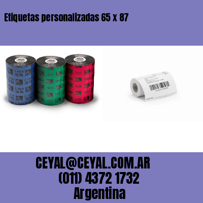 Etiquetas personalizadas 65 x 87