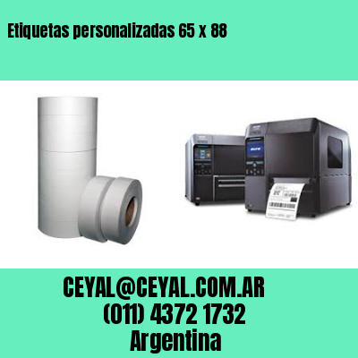 Etiquetas personalizadas 65 x 88