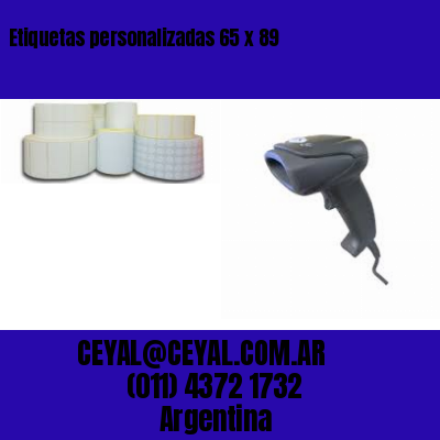 Etiquetas personalizadas 65 x 89