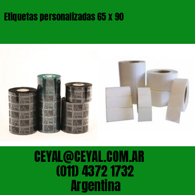 Etiquetas personalizadas 65 x 90