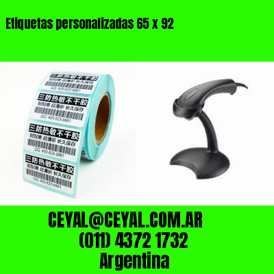 Etiquetas personalizadas 65 x 92