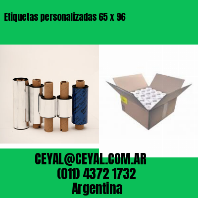 Etiquetas personalizadas 65 x 96