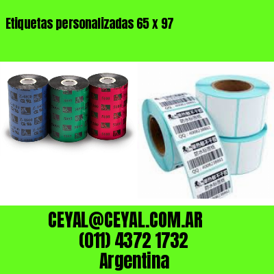 Etiquetas personalizadas 65 x 97