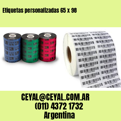 Etiquetas personalizadas 65 x 98