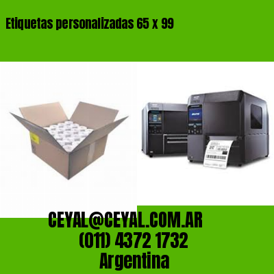 Etiquetas personalizadas 65 x 99