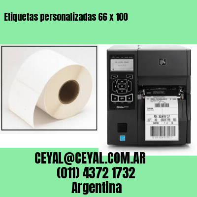 Etiquetas personalizadas 66 x 100