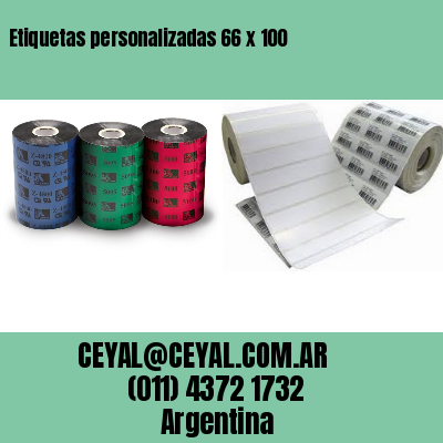 Etiquetas personalizadas 66 x 100