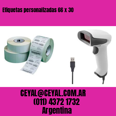 Etiquetas personalizadas 66 x 30