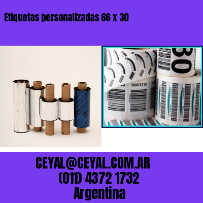 Etiquetas personalizadas 66 x 30