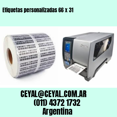 Etiquetas personalizadas 66 x 31