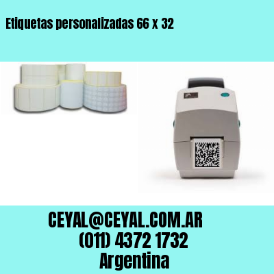 Etiquetas personalizadas 66 x 32