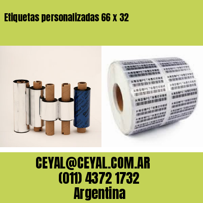 Etiquetas personalizadas 66 x 32