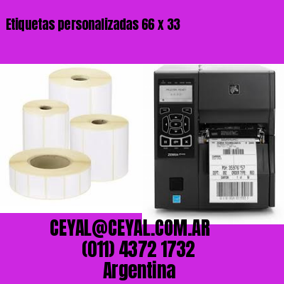 Etiquetas personalizadas 66 x 33