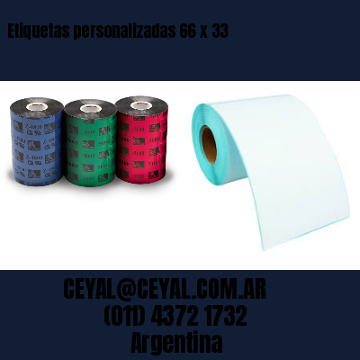 Etiquetas personalizadas 66 x 33