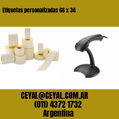 Etiquetas personalizadas 66 x 34
