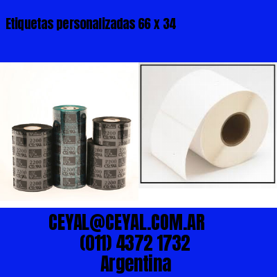 Etiquetas personalizadas 66 x 34