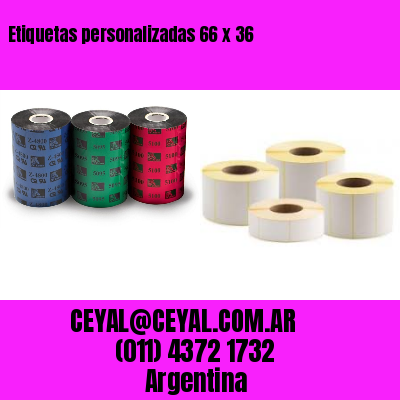 Etiquetas personalizadas 66 x 36