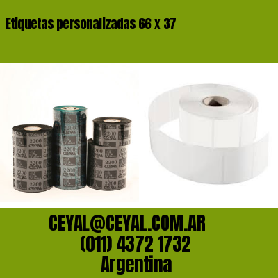 Etiquetas personalizadas 66 x 37