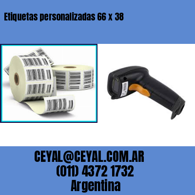 Etiquetas personalizadas 66 x 38