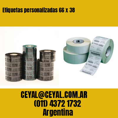 Etiquetas personalizadas 66 x 38