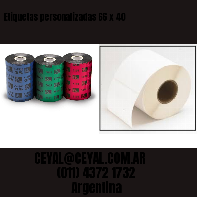 Etiquetas personalizadas 66 x 40