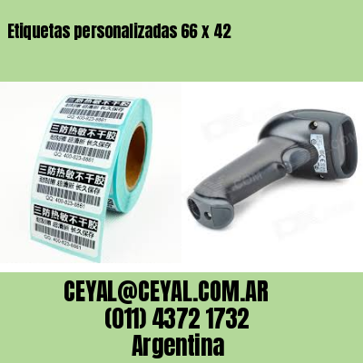 Etiquetas personalizadas 66 x 42