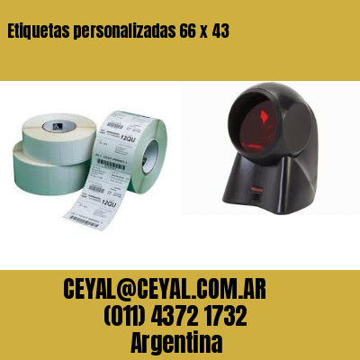 Etiquetas personalizadas 66 x 43