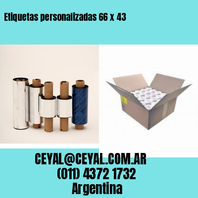 Etiquetas personalizadas 66 x 43