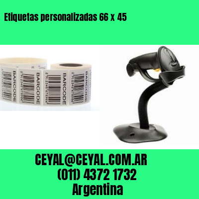 Etiquetas personalizadas 66 x 45