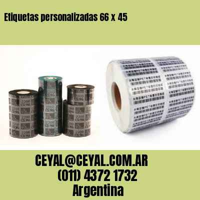 Etiquetas personalizadas 66 x 45